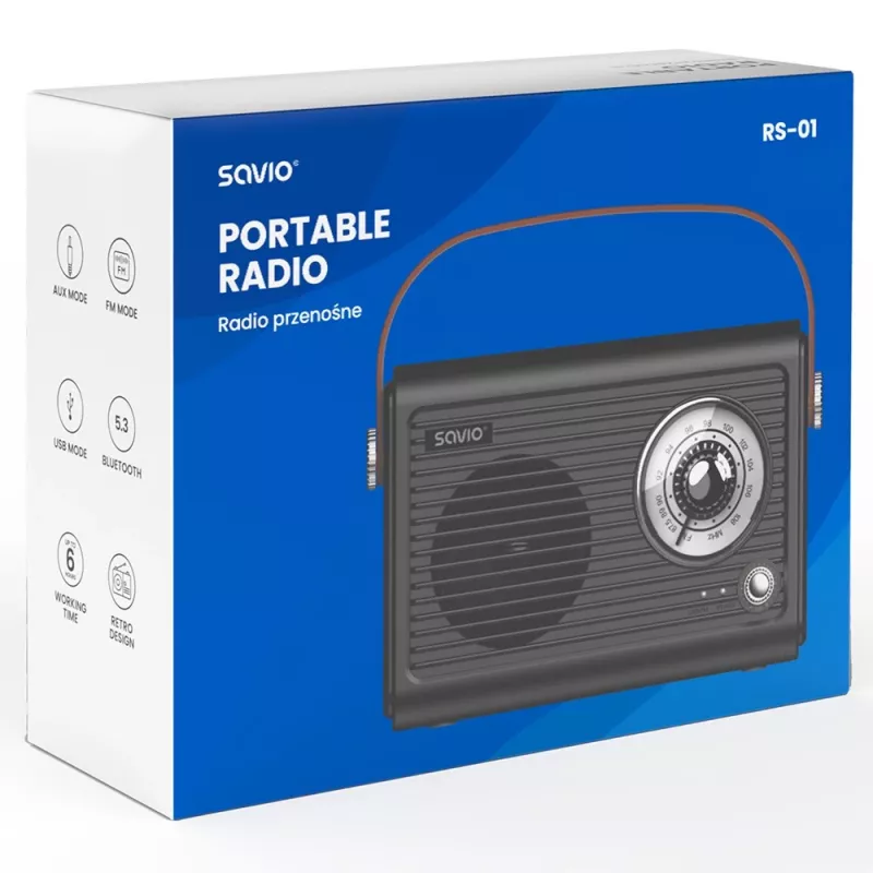 Portable Radio Savio RS-01 Analog Black
