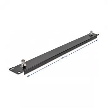 DeLOCK 19 inch Panel with 2 x BNC jack 1U black