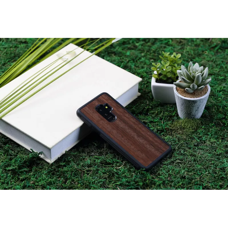 Smartphone case man and wood for Galaxy S9 Plus, koala pattern, black