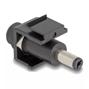 DeLOCK Keystone Module DC 5.5 x 2.1 mm female to male black