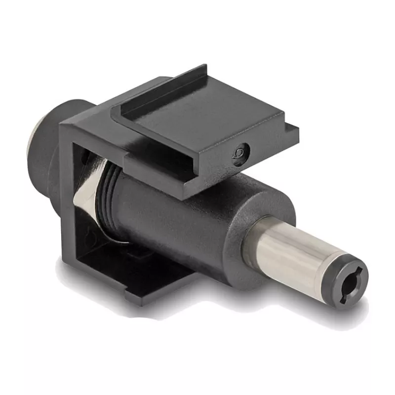 DeLOCK Keystone Module DC 5.5 x 2.1 mm female to male black