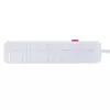 Power strip MACLEAN MCE392 W — 4 F sockets, 3×USB A, 110–240V, 2.1A max, 2500W, 1.5 m cable, white