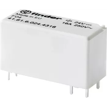 Finder PCB Relay 24 V/DC 16 A 1 Normally Open Contact 41.61.6.024.4316 1 pc(s) (41.61.6.024.4316)