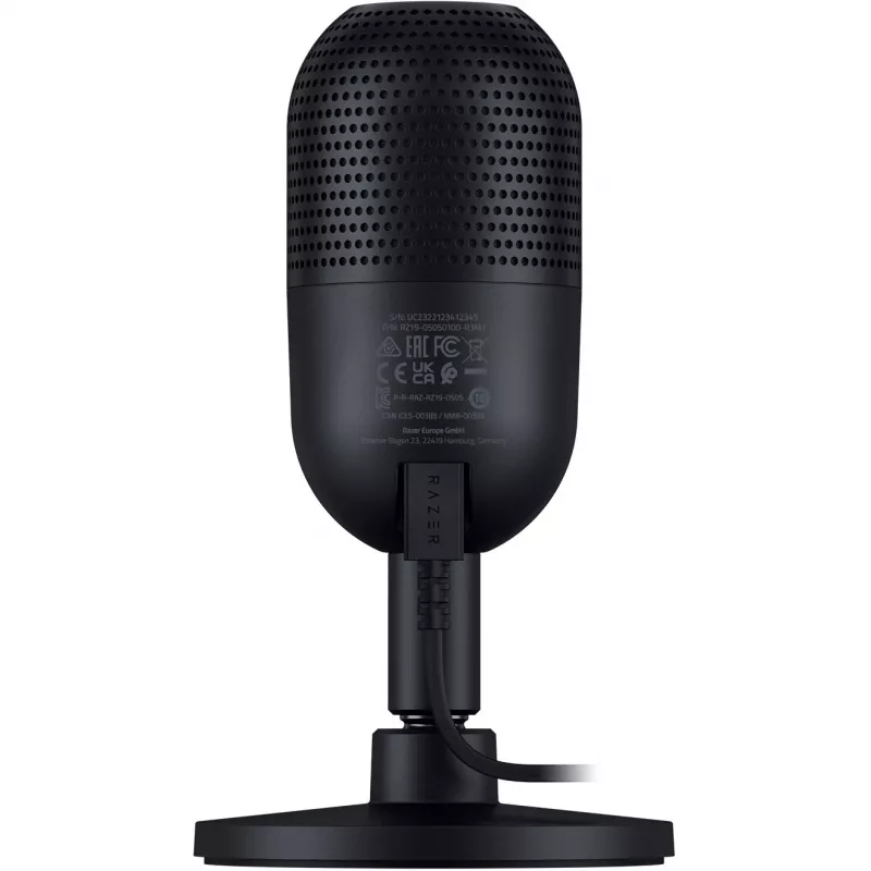 Table microphone Razer Seiren V3 Mini, USB-C, supercardioid, 20–20000 Hz, 96 kHz, 24-bit, black