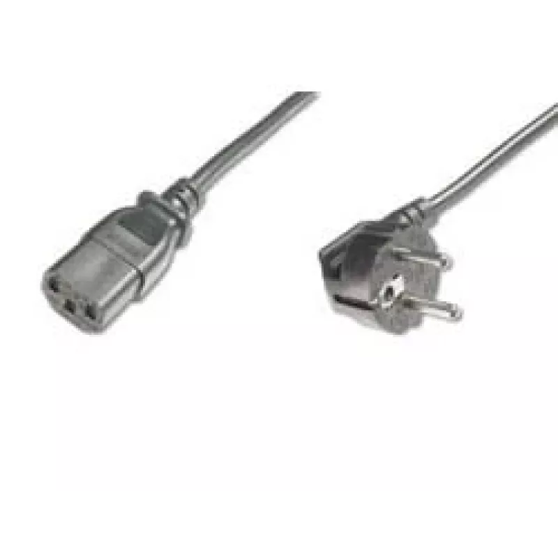 DIGITUS Power Cable, Schuko Angled to C13, 2.5 m, Black