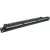 Patch panel Alantec PK001 24-port UTP Cat.6 1U 19 inch – 24x RJ45, U/UTP (UTP), black