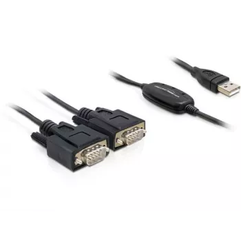 Serial Cable DeLOCK 2x RS232/USB 2.0 Black 61886