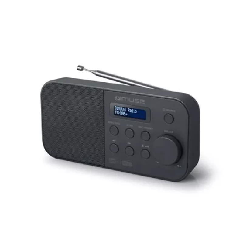 Muse M-109DB Portable Radio, DAB+/FM PLL, LCD Display, Alarm, Battery/AC, Black