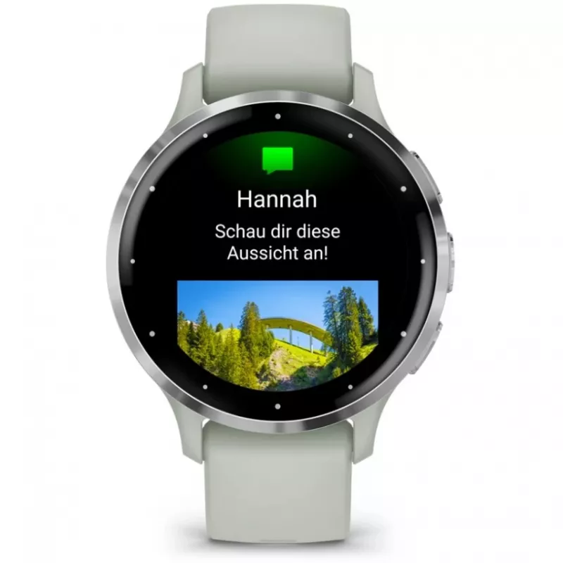 Garmin Venu 3S 3.05 cm (1.2) AMOLED 41 mm Digital 390 x 390 pixels Touchscreen Grey, Silver Wi-Fi GPS (satellite)