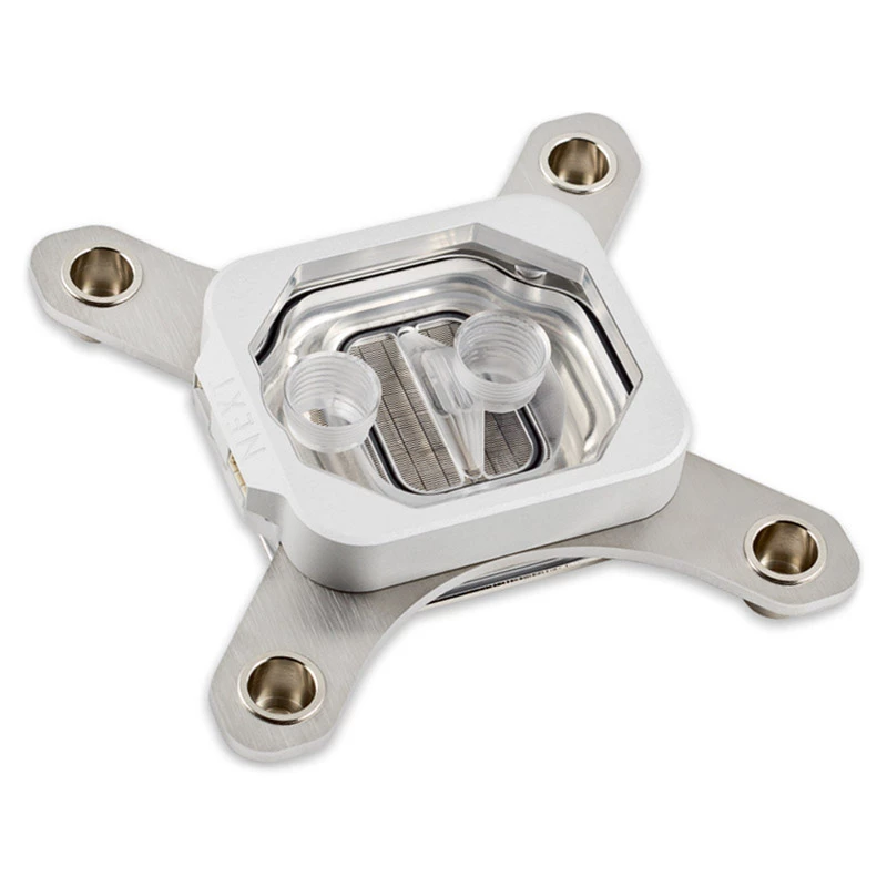 Water block Aqua-Computer 21871 — acetal/aluminium construction, 94×94×22 mm