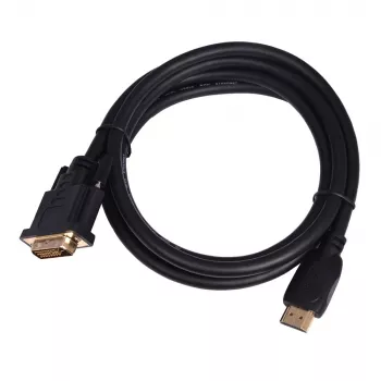 TB HDMI-DVI-Cable 1,8 M. gold-braided, DVI 24 + 1