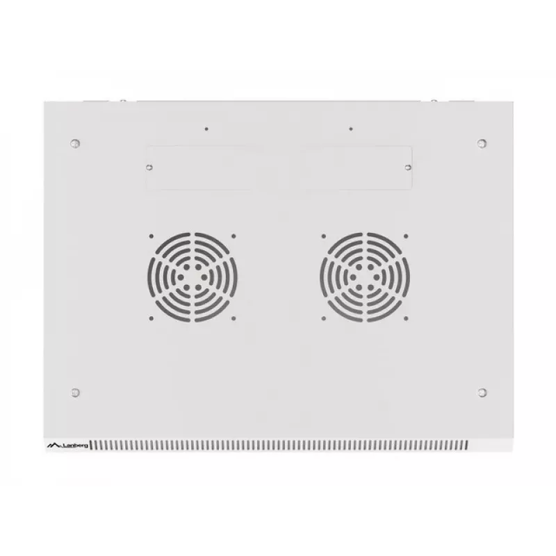 Lanberg WF01-6415-10S 15U 19 inch Wall-Mount Rack Cabinet, 600x450mm, Grey, Tempered Glass Door, IP20, 60kg Load