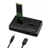 Qoltec 50310 Drive docking station 2x SSD M.2 SATA NGFF USB Type C