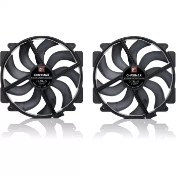 Noctua NF-A14x25r G2 PWM Sx2-PP chromax.black 140mm Dual Fan Set