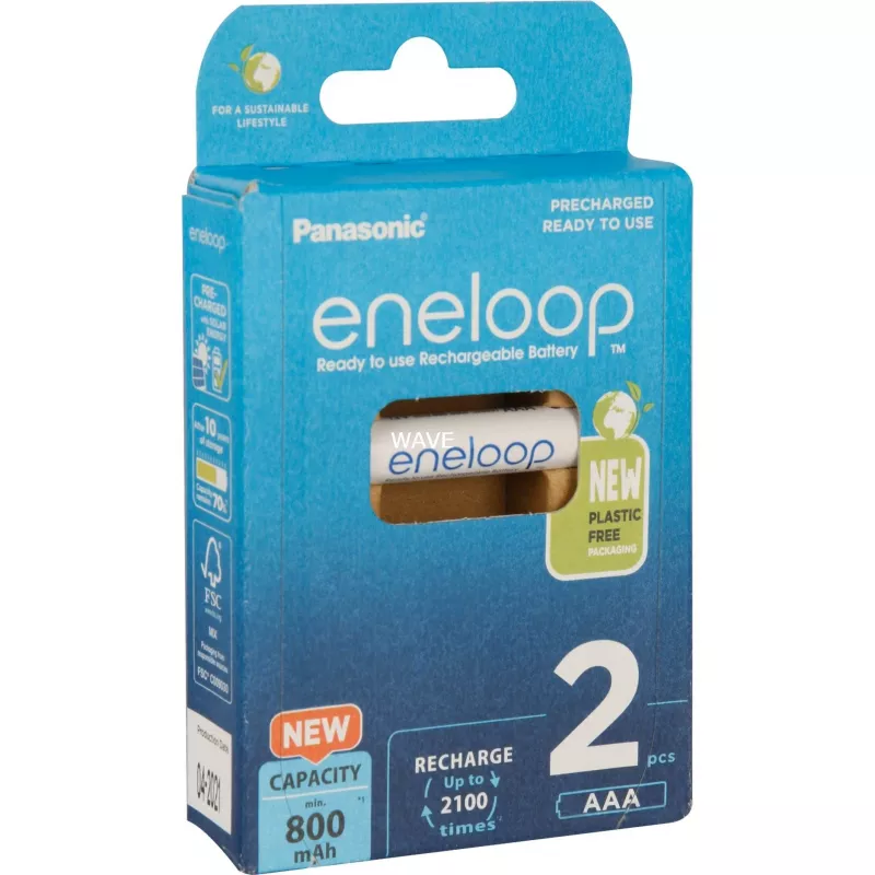 Rechargeable batteries PANASONIC ENELOOP AAA 800 mAh 2 pc(s) (BK-4MCDE/2CP)