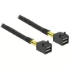 Delock - Internal SAS-Cable - SAS 6Gbit/s - 4x Mini SAS HD (SFF-8643) to 4x Mini SAS HD (SFF-8643) - 1,0m - for P/N: 62703, 62704 (83387)