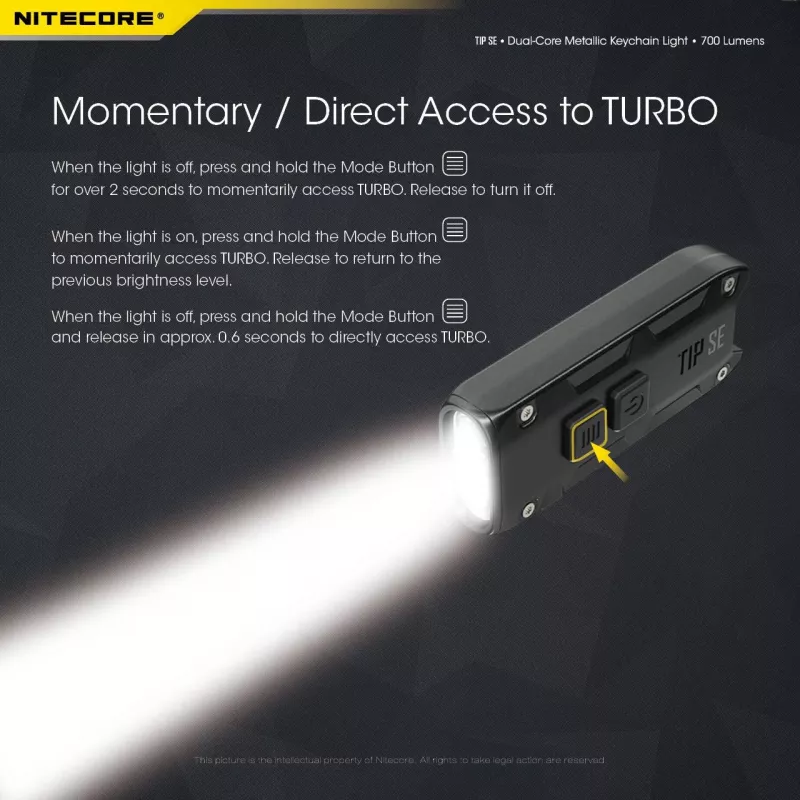 Nitecore TIP SE Black Hand flashlight LED