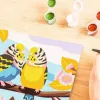 CreArt - Colourful budgerigars, Painting