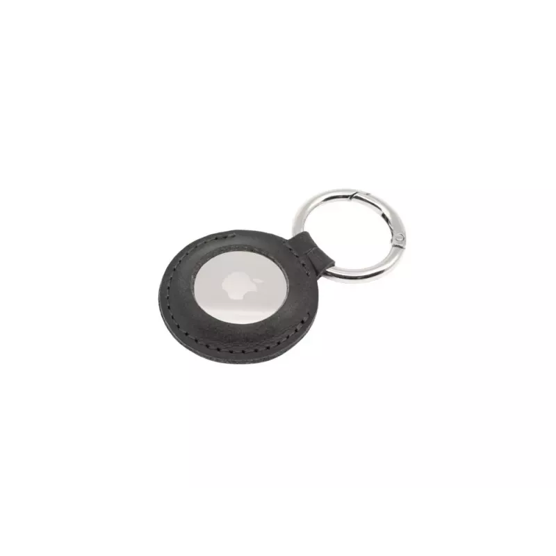 Protective leather case for Apple AirTag FIXED FIXWAT-C2-BK genuine cowhide black compact pouch