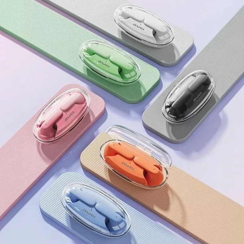 Headphones Awei T85 Bluetooth 5.3 ENC TWS Blue
