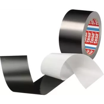 Aluminium tape Tesa 50577 Black Matte 25 m x 50 mm — heat-resistant adhesive foil