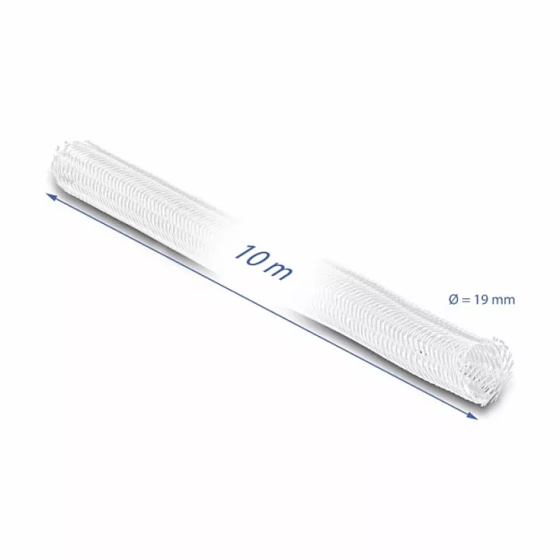 Braided Sleeve DeLOCK 20815 10 m x 19 mm white