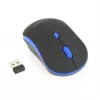 Wireless optical mouse Gembird MUSW-4B-03-B, RF, ambidextrous, 1600 DPI, 4 buttons, battery-powered, blue/black