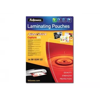 Fellowes SuperQuick A4 Glossy 125 Micron Laminating Pouch