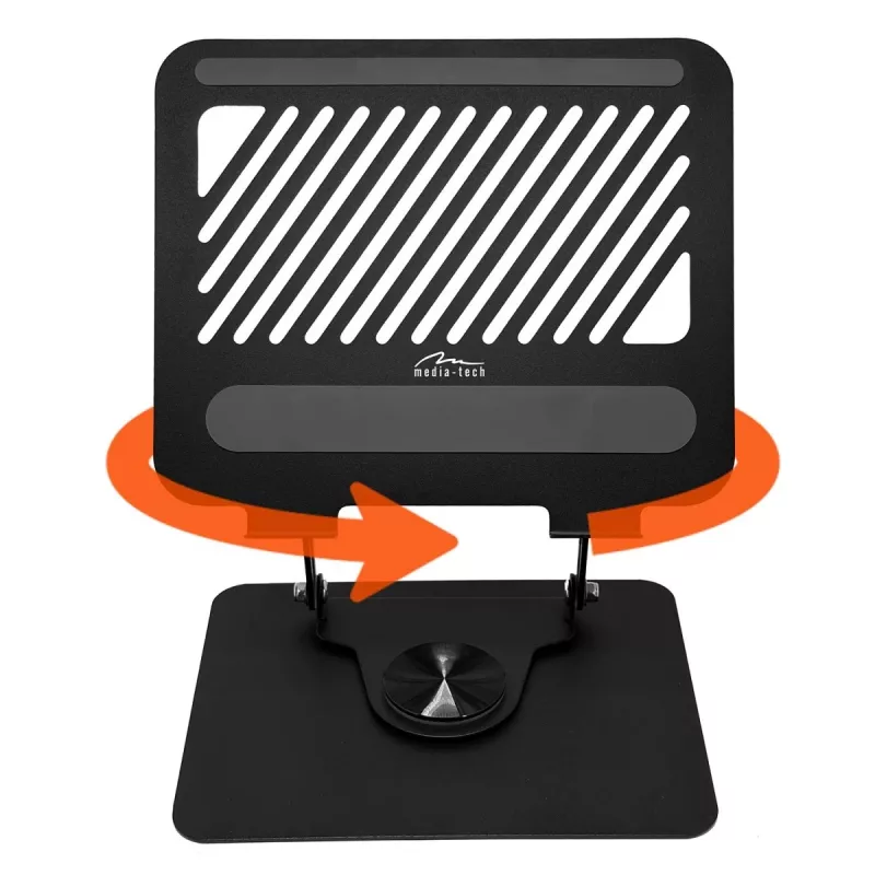 Laptop stand MEDIA-TECH MT2662 — adjustable height, foldable aluminium for 10–17 inch laptops