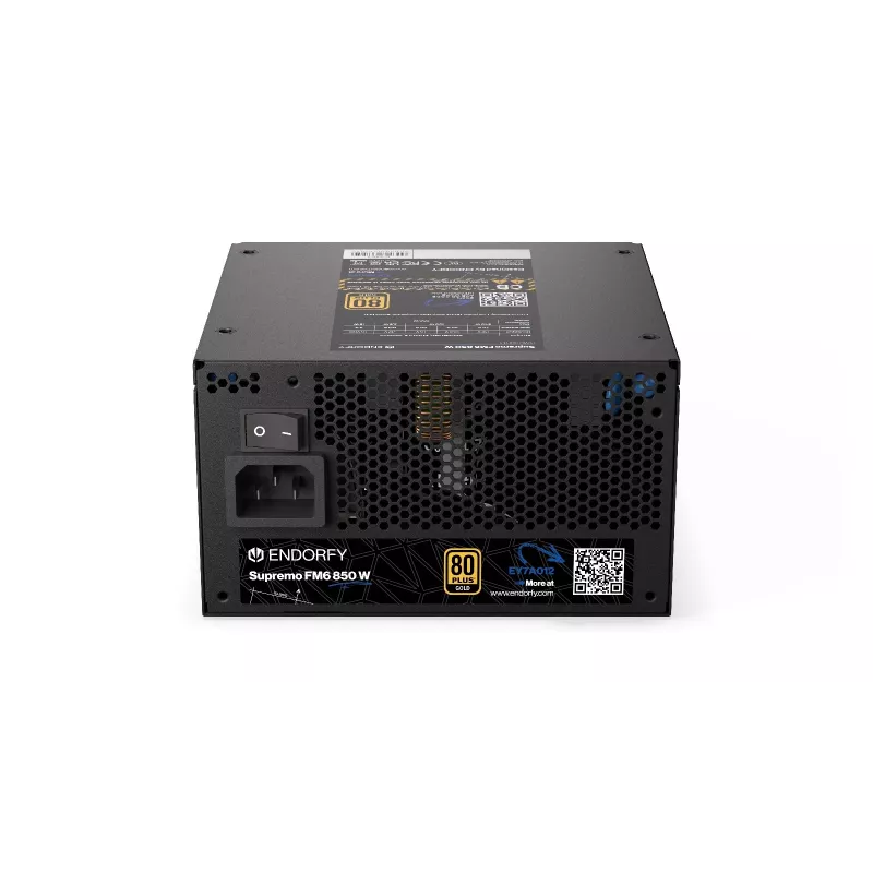 Power supply unit ENDORFY Supremo FM6 850 W, 24-pin ATX, fully modular, 80 PLUS Gold, 120 mm fan, black