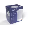 Electric kettle LAFE LAFCZA45865, stainless steel, 0.6 L, 600 W, light grey, hinged lockable lid