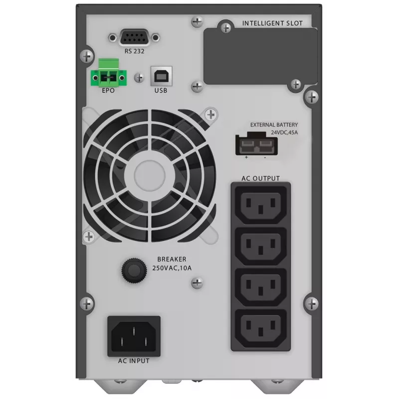 Uninterruptible Power Supply PowerWalker VFI 1000 TGB — 1 kVA (900 W), Double-conversion Online, 4× C13 outlets, USB, RS-232, EPO