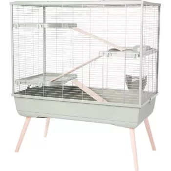 Rabbit cage ZOLUX Neolife 100 XL green — metal/plastic, 990×540×1140 mm, 15 mm rod spacing, for rabbits 10–15.9 kg