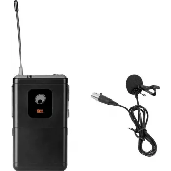 Lavalier Microphone Omnitronic UHF-E Series 826.1 MHz with Wireless Transmitter