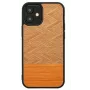 Phone case Man and Wood for iPhone 12 mini, herringbone arancia black