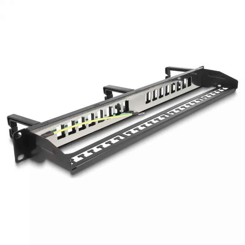 DeLOCK 19 inch Keystone Patch Panel 16 port 1U black