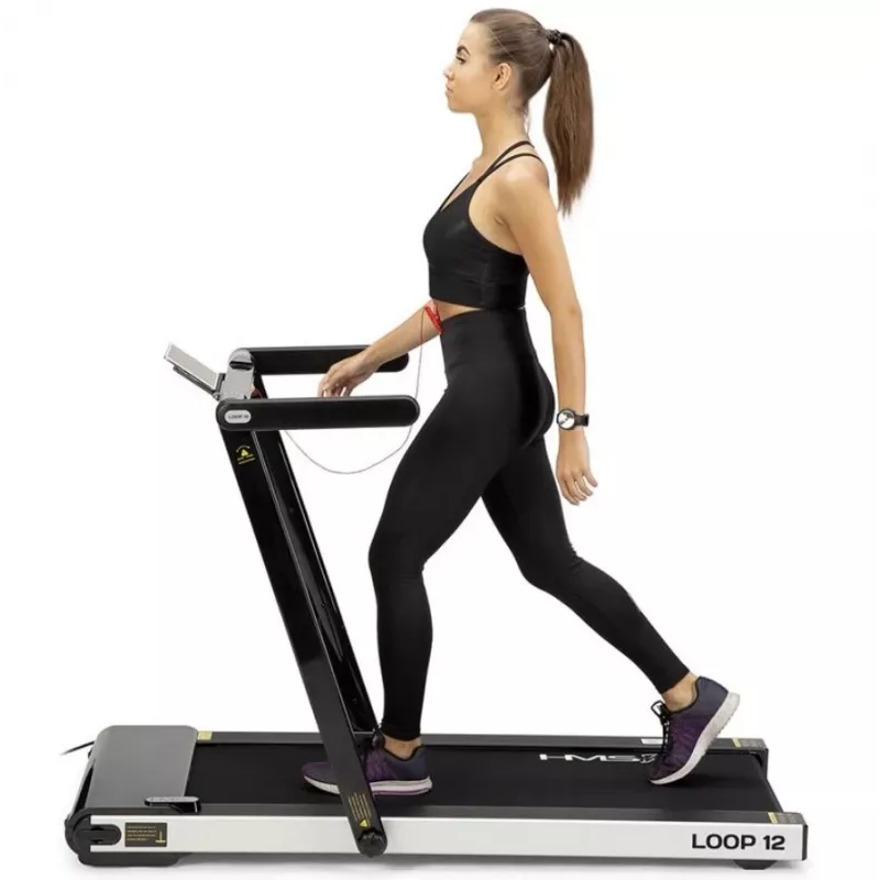 HMS LOOP12 electric treadmill 1-12 km/h, black