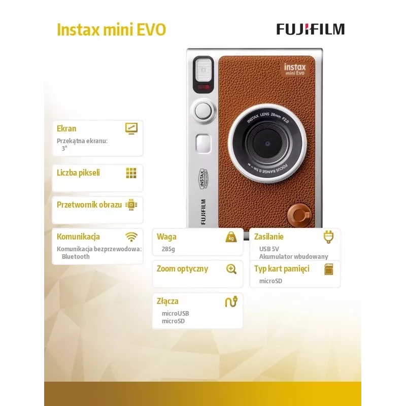 Camera Instax mini EVO brown