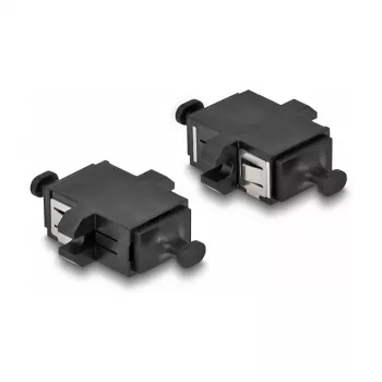 DeLOCK Optical Fiber Coupler MPO female to MPO female black