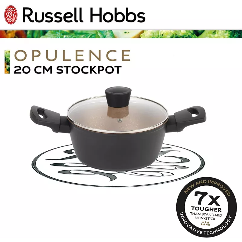 Stockpot Russell Hobbs RH01669BEU7 20 cm, black, stainless-steel interior
