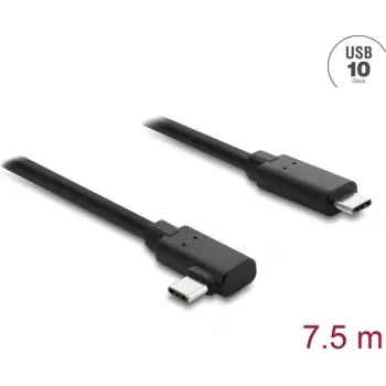 DELOCK active optical USB Type-C cable 10 Gbps, angled plug to plug, 7.5 m