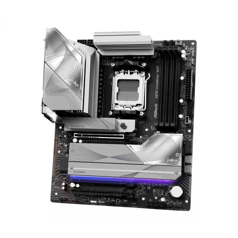 Motherboard ASROCK X870 (Socket AM5, ATX, DDR5, 4 memory slots, X870LIVEMIXERWIFI)