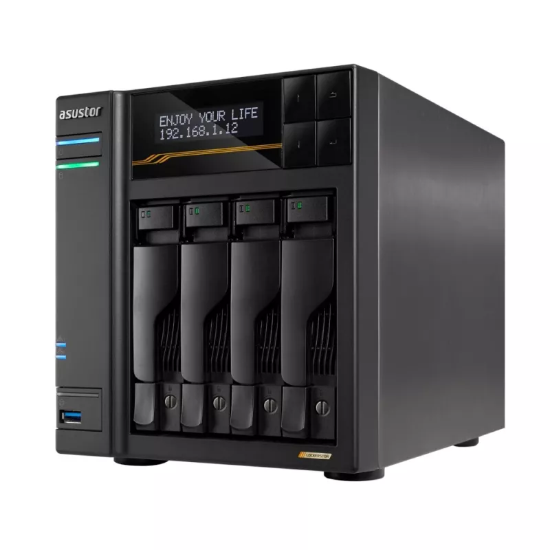 Asustor Lockerstor 4 Gen3 AS6804T 4-Bay NAS, AMD Ryzen V3C14, 16GB DDR5 ECC, 2x 10GbE + 2x 5GbE