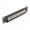 Fiber Optic Patch Panel DeLOCK 10 inch 12 Port LC Quad Beige 1U Black
