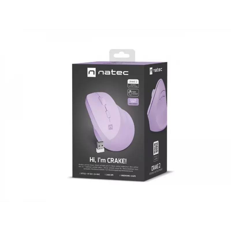 NATEC Crake 2 mouse Universal Right-hand RF Wireless + Bluetooth Optical 2400 DPI