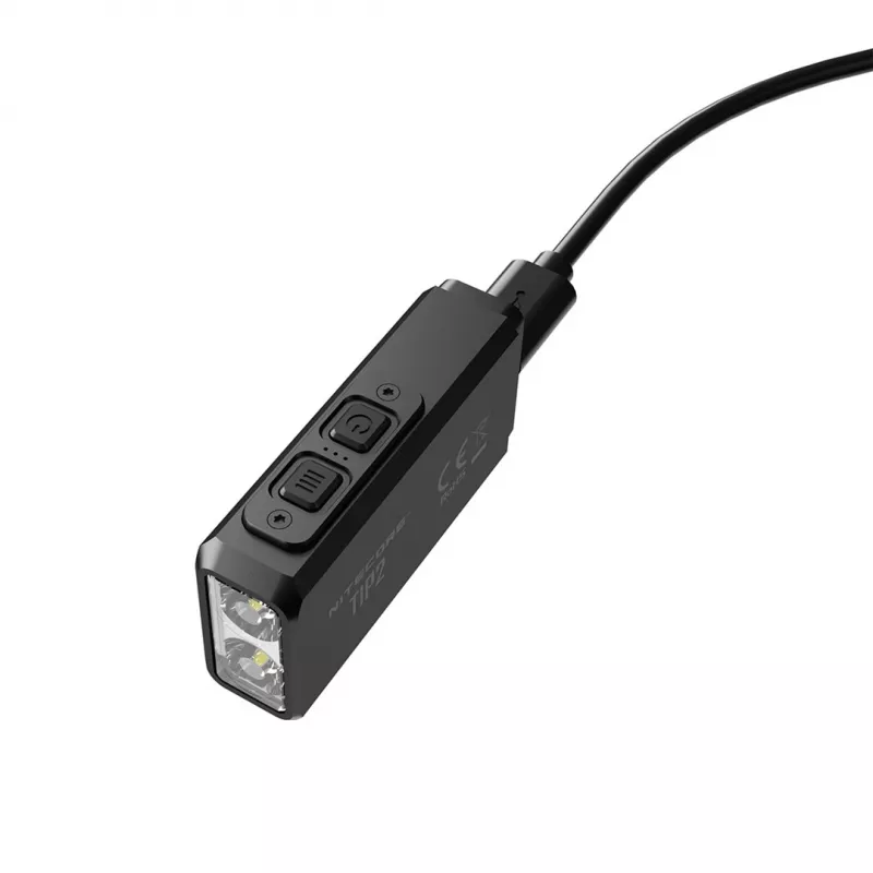Hand flashlight Nitecore TIP2 — 720 lm, Lithium‑Ion, 55 h runtime, 38.3 g, Black