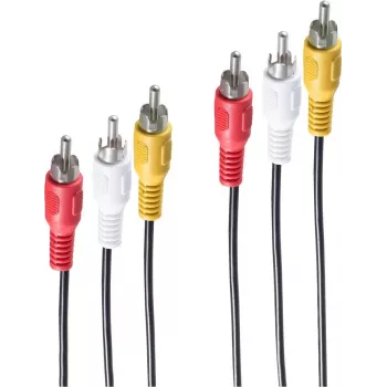 shiverpeaks BASIC-S 3x RCA - 3x RCA 2.5m Audio-Cable 2,5 m 3 x RCA Black - Red - White - Yellow (BS40150-2.5)
