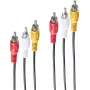 shiverpeaks BASIC-S 3x RCA - 3x RCA 2.5m Audio-Cable 2,5 m 3 x RCA Black - Red - White - Yellow (BS40150-2.5)