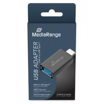 Cable adapter MediaRange MRCS216 — USB Type-A to USB Type-C, black