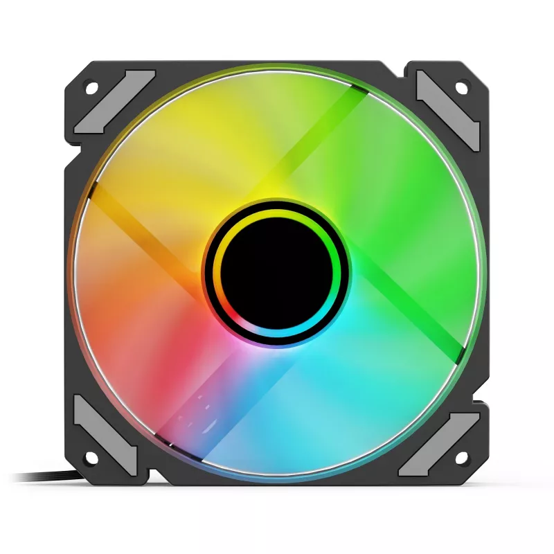 SHARKOON Shark Mirror RGB PWM Reverse 120mm ARGB Fan - Black